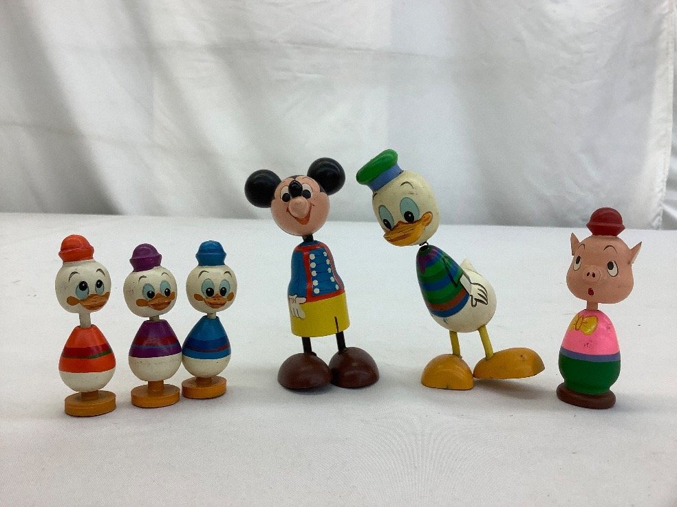 激レア 希少 ディズニー こけし セット 昭和レトロ 木製 人形