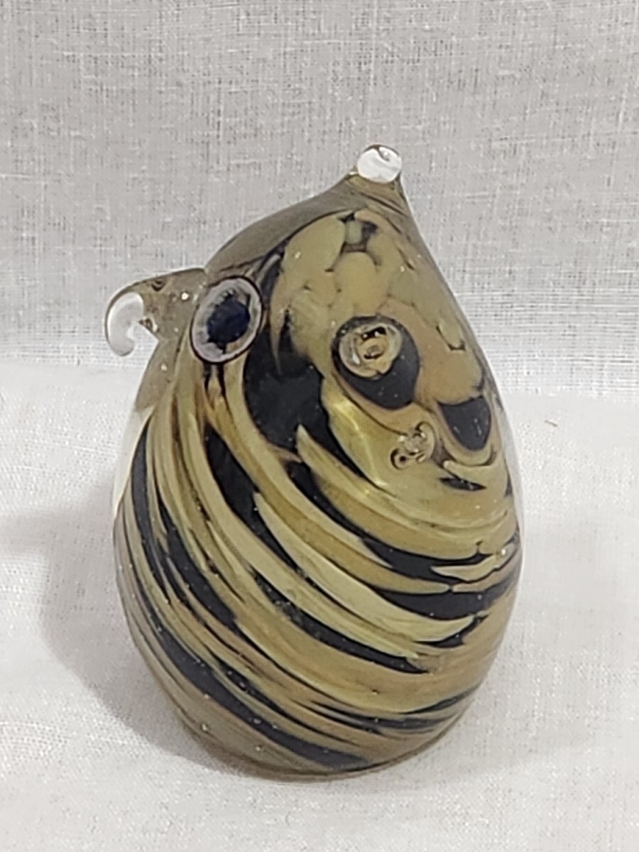 ムラーノガラス ヴィンテージ フクロウ置物 ムラーノガラス