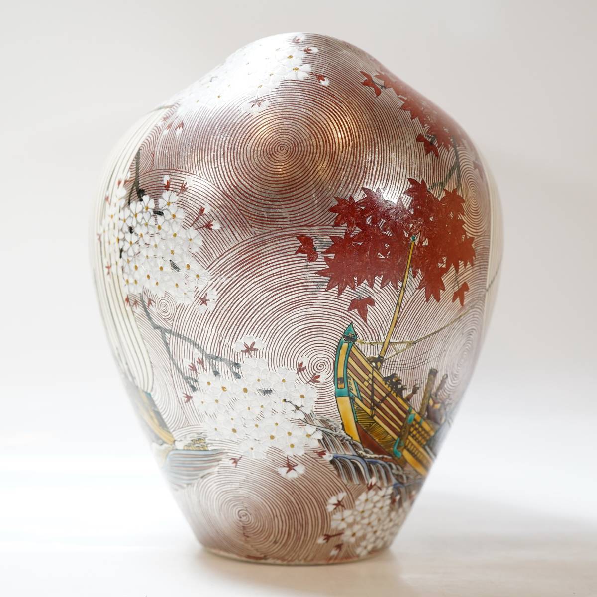 九谷焼 堀江青光 花瓶 花鳥絵 堀江青光 九谷焼 花瓶 2025年最新九谷焼