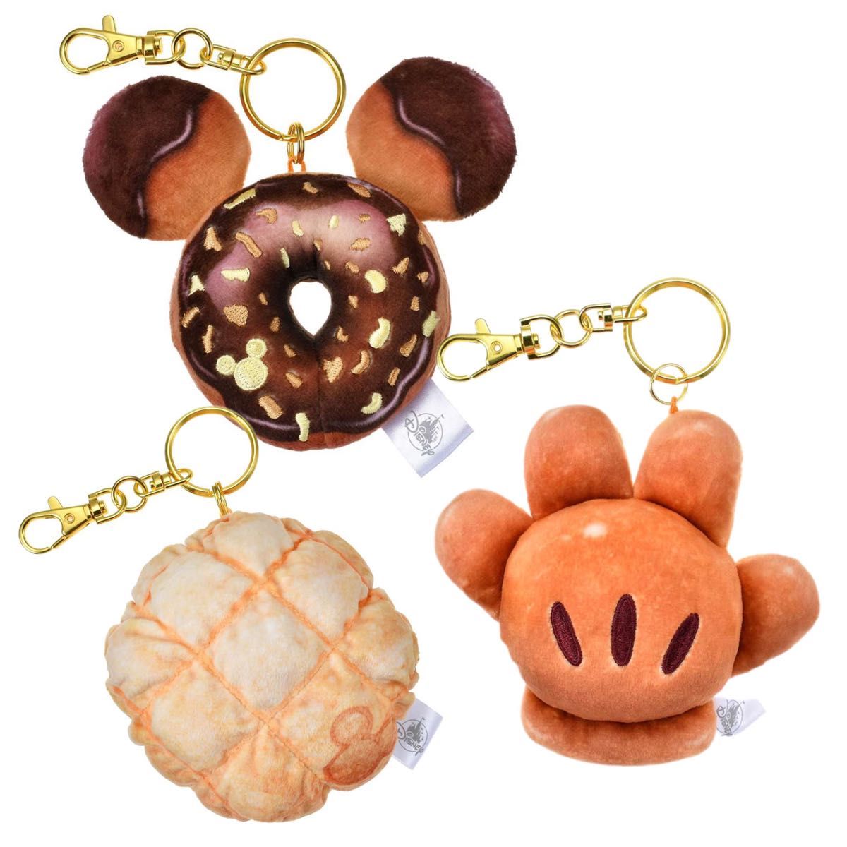 ミッキー ぬいぐるみキーホルダー・キーチェーン ドーナツ パン BAKERY