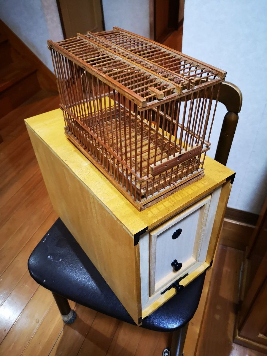 メジロ籠用・ホオジロ籠用寝せ籠2個 ＆メジロ籠『鳥籠3点セット