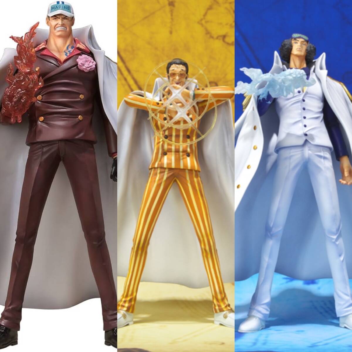 ワンピース ONE PIECE フィギュアーツZERO 三大将 海軍 赤 青 黄