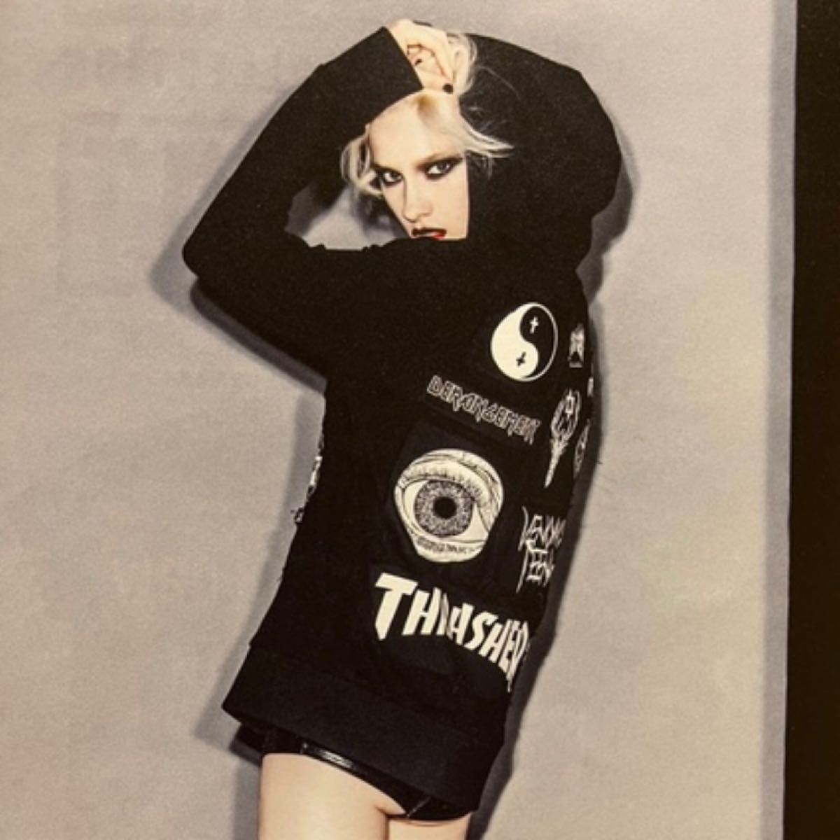 the GazettE】美品 初代 ロゴパーカー ガゼット BLACK MORAL RAD *U5