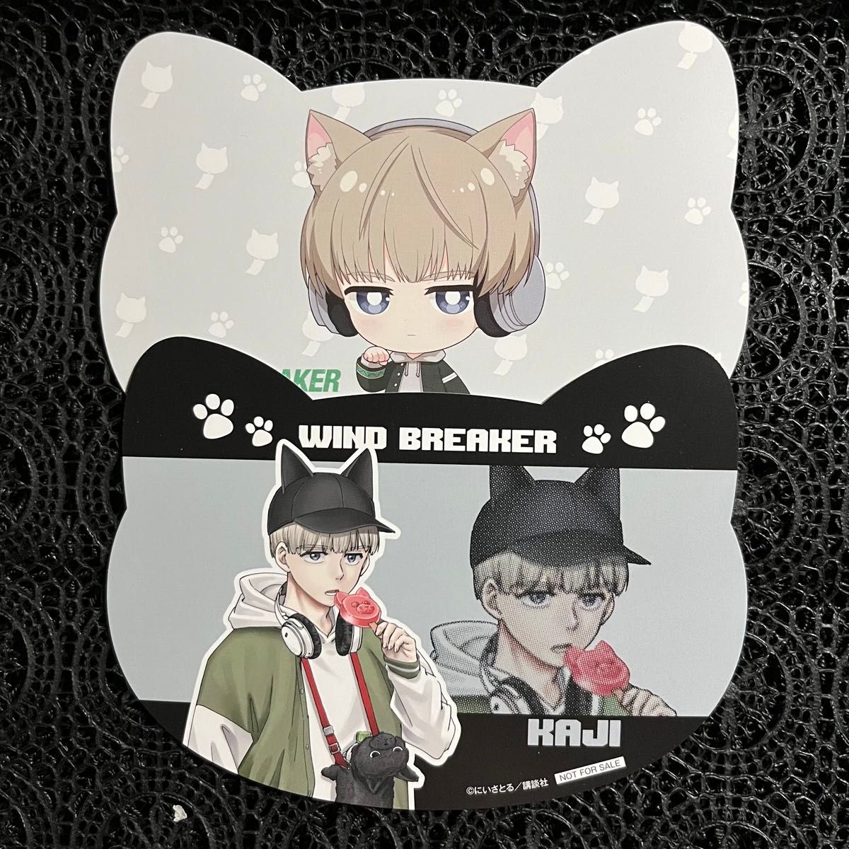 ウィンドブレイカー ウィンブレ ナンジャタウン 猫型イラストカード 梶