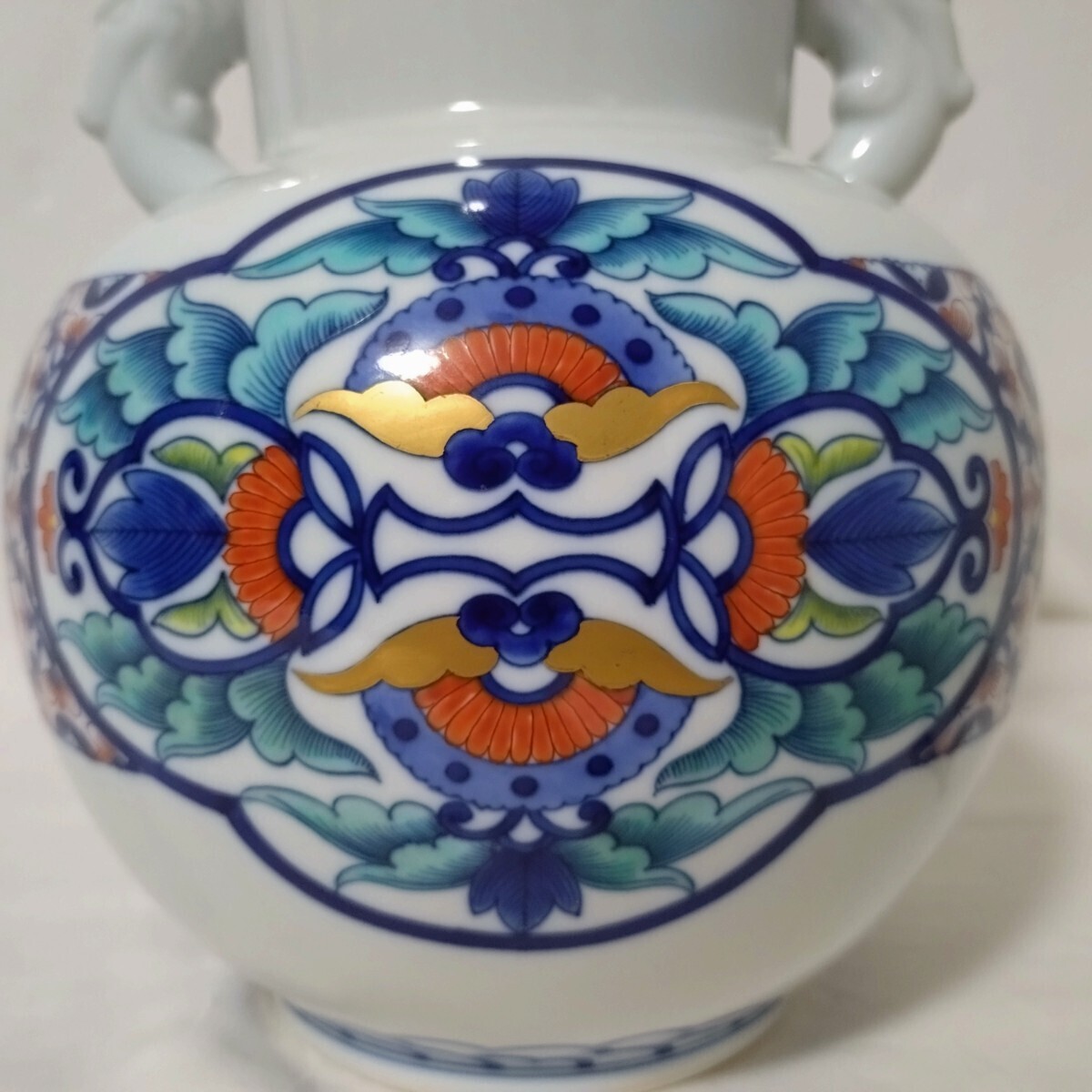 鍋島御庭焼 市川光春 本人作 最高位作 色鍋島竹梅図