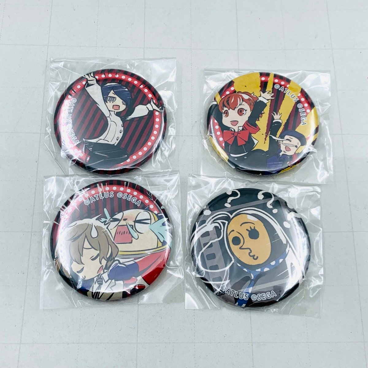 ペルソナQ2 P3 女性 主人公 缶バッジ ペルソナ3 P3 主人公 缶バッチ