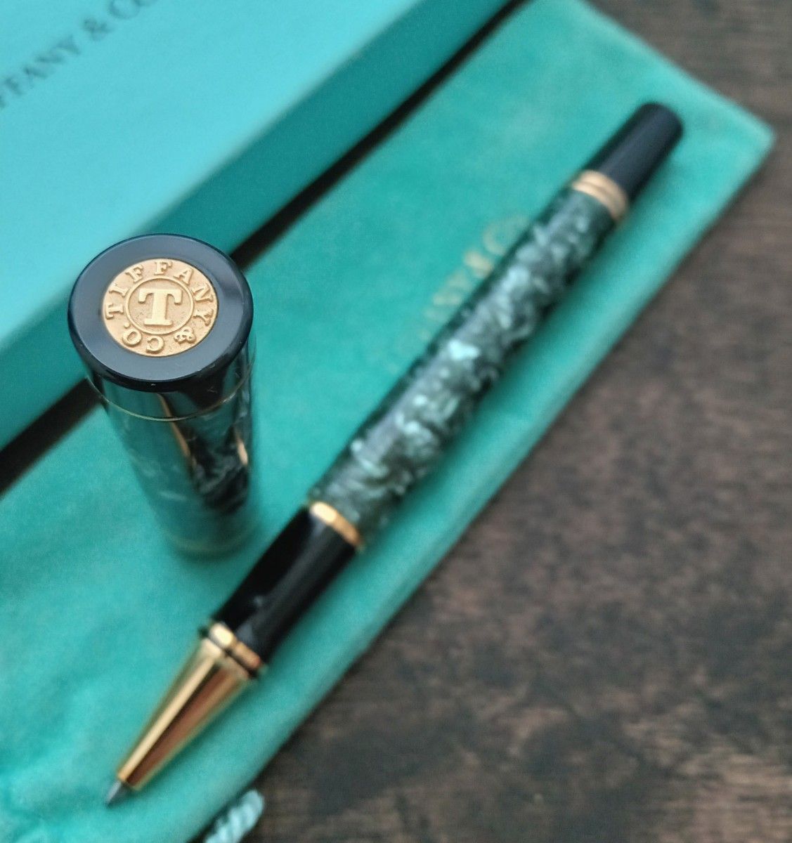 パーカー デュオフォールド ボールペン ティファニー 希少 ローラー
