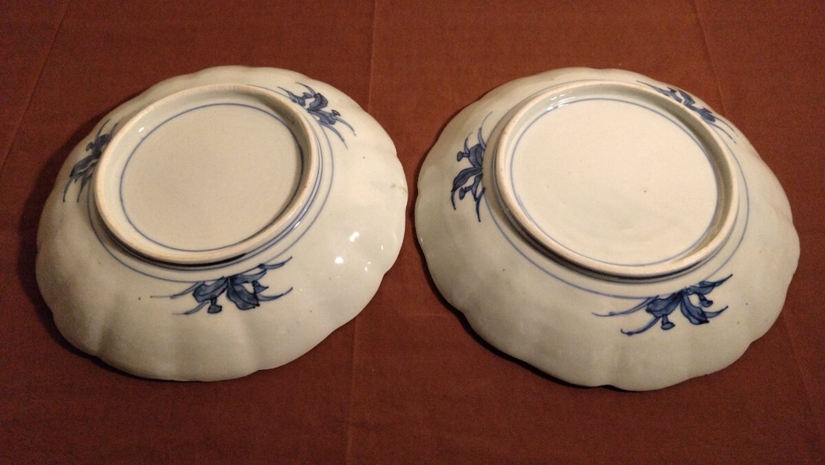 大聖寺伊万里 古伊万里 伊万里 中皿 菓子皿 蔵出し 江戸期 2客 大聖寺