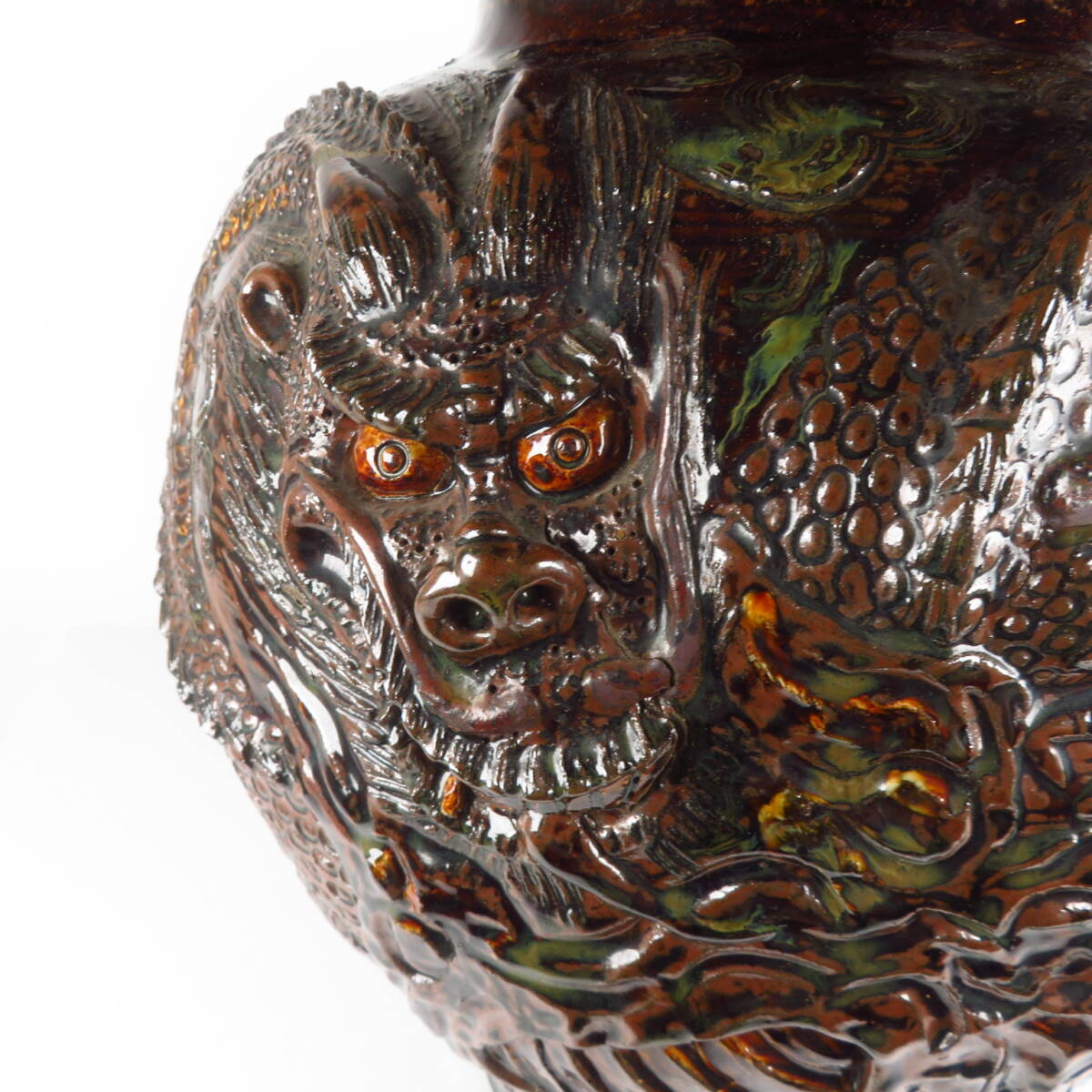 貴重】ちょっと贅沢な傘立てにも！骨董壷.花器 金属製 作家名前刻印