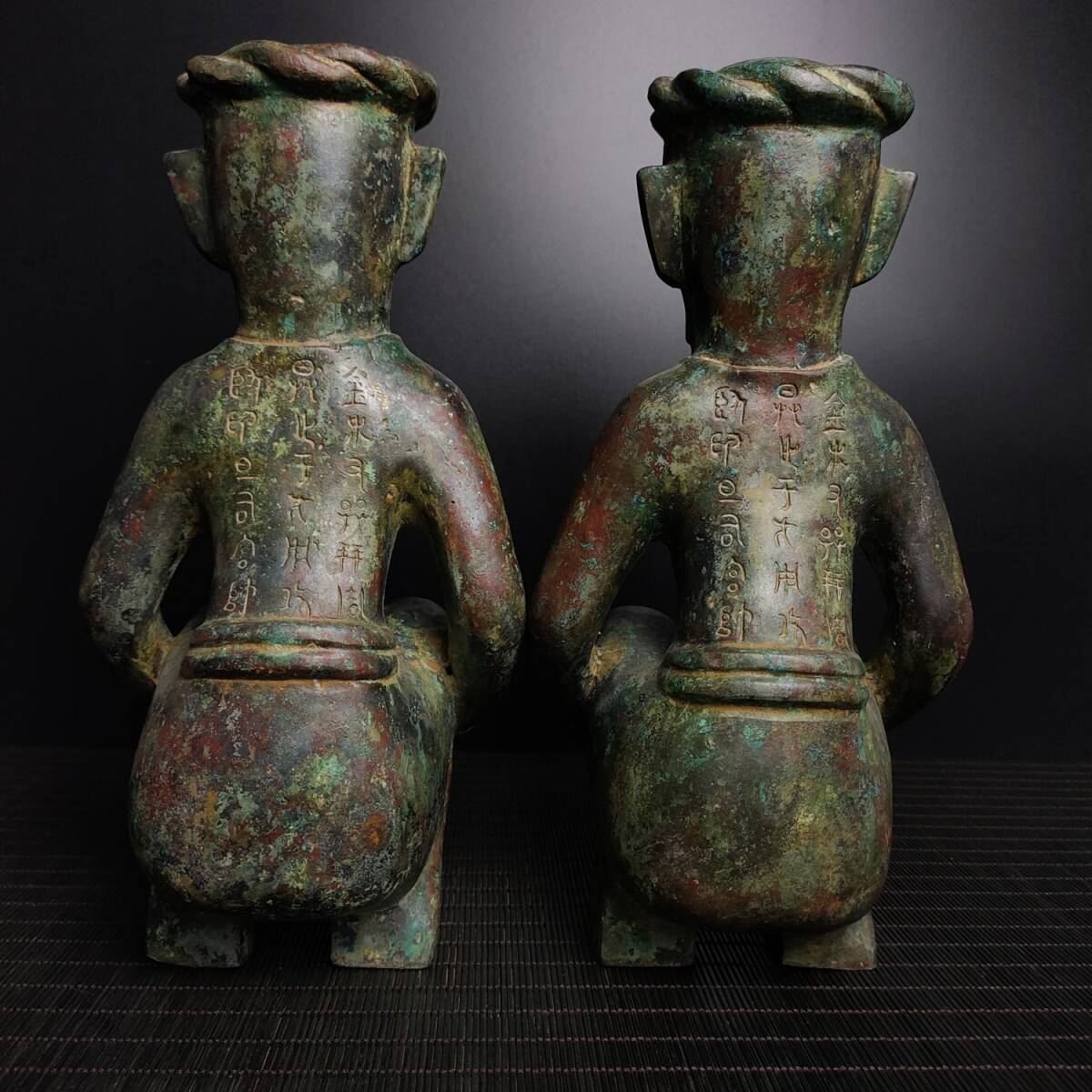 青銅器 旧蔵 中国三星堆文化青銅鳥人です 時代物 中國古美術 置物 賞