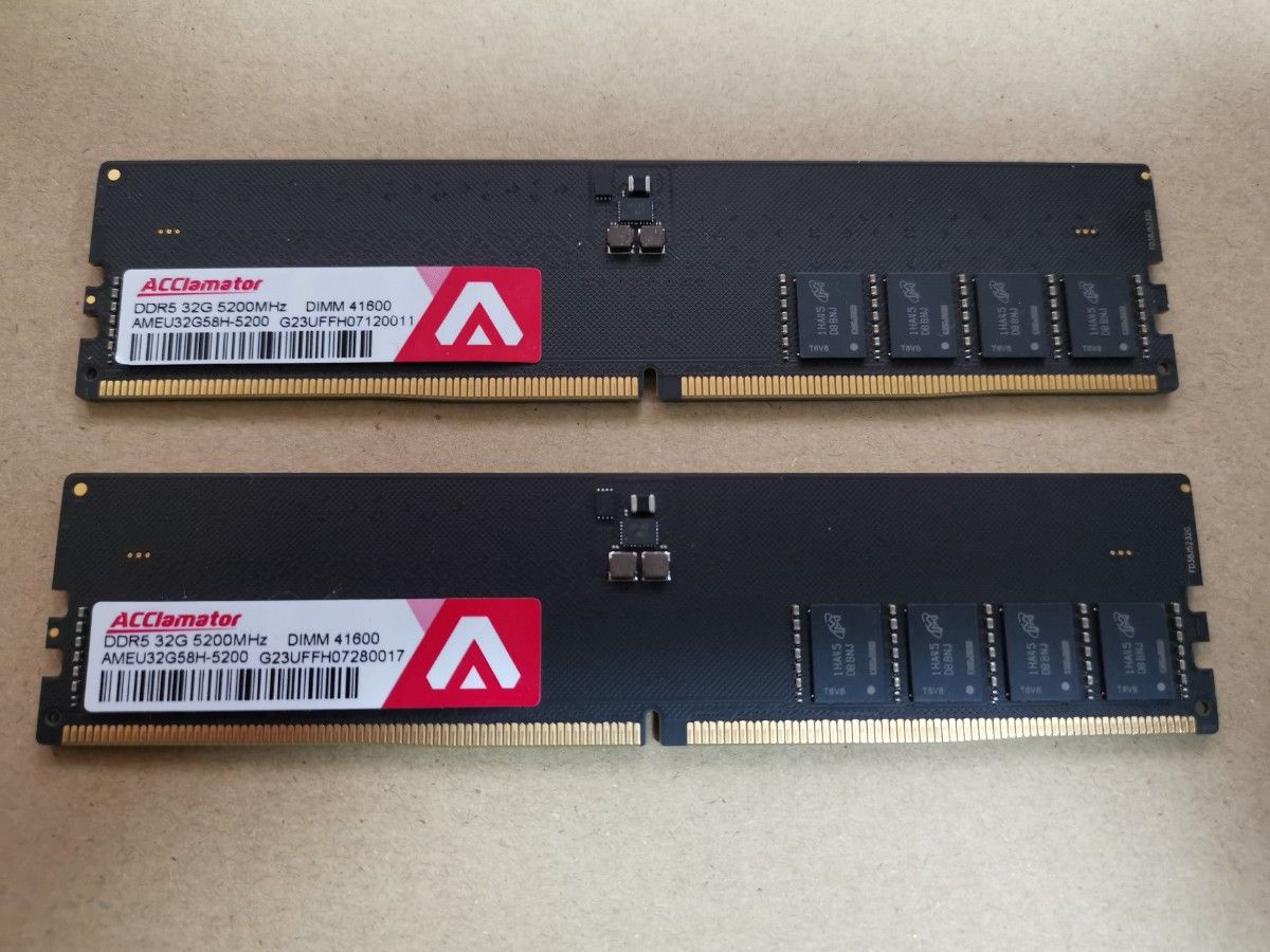 Acclamator DDR5 5200hz 32GB 2枚合計64GB