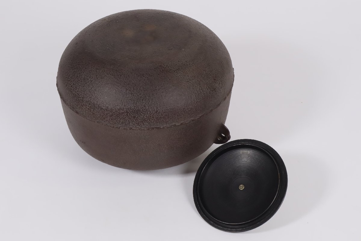 釜師 高橋敬典 萬代屋釜 銀摘み 共箱 / 茶道具 鉄釜 茶釜