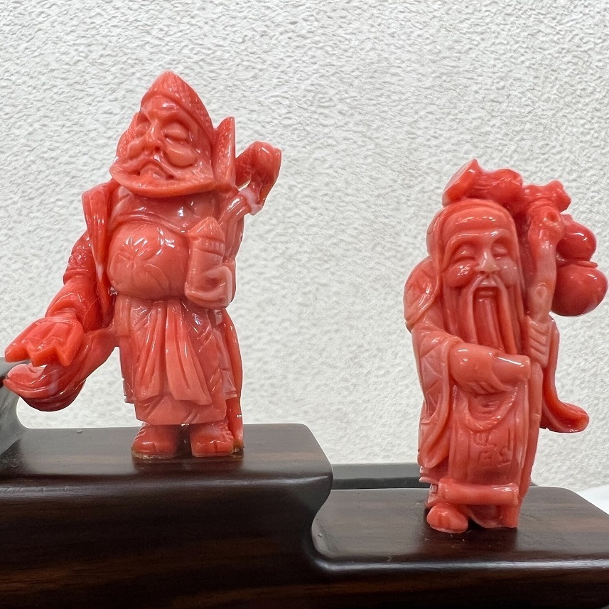 本珊瑚七福神 置物（谷口康隆作）