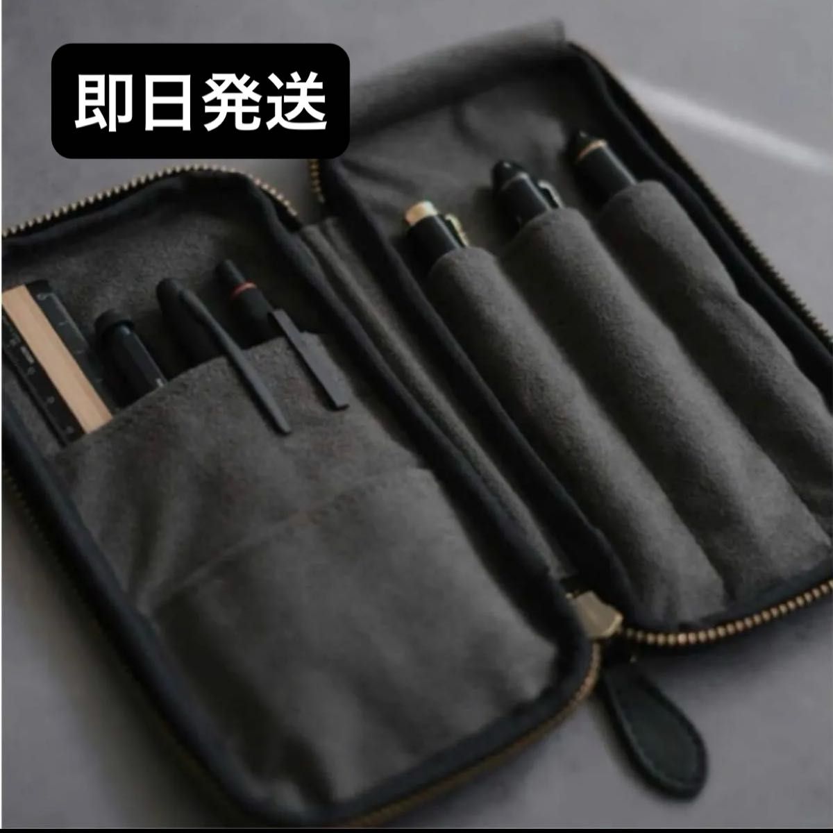 新品未開封】&Liebe アンドリーベ レザーペンケース ブラック 文具に