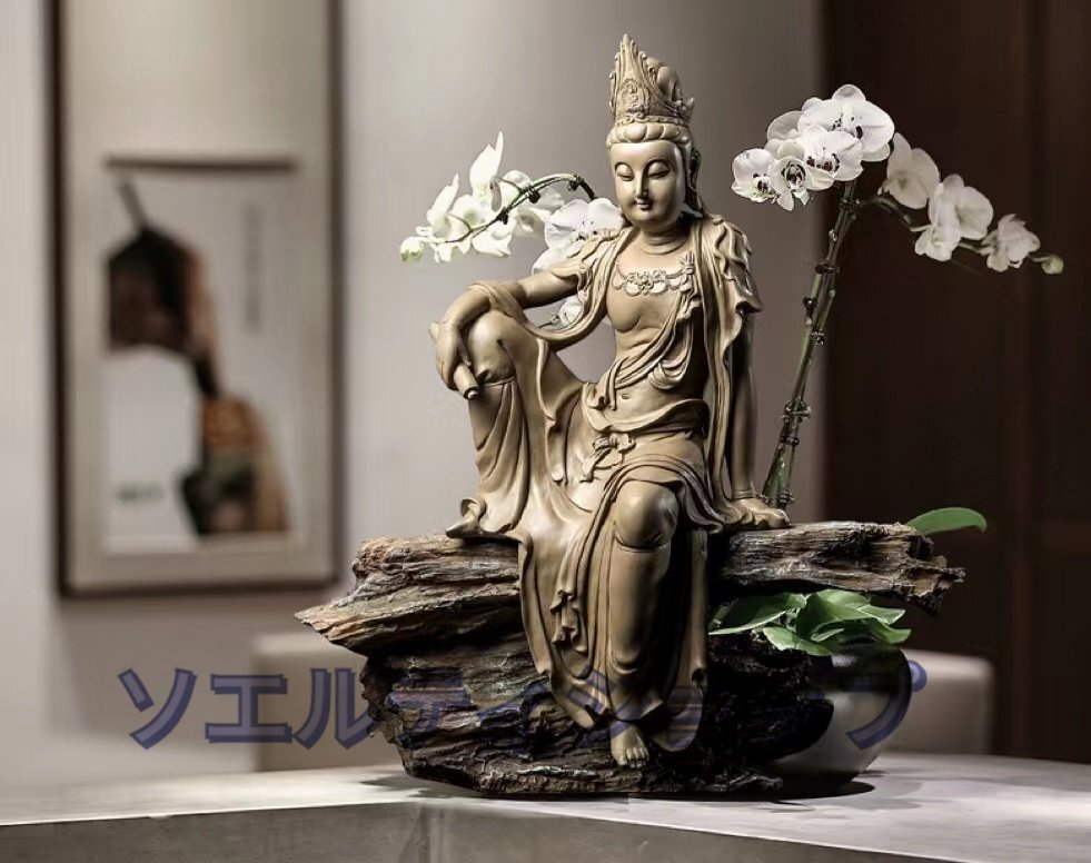 禅意観音菩薩の仏像の置物