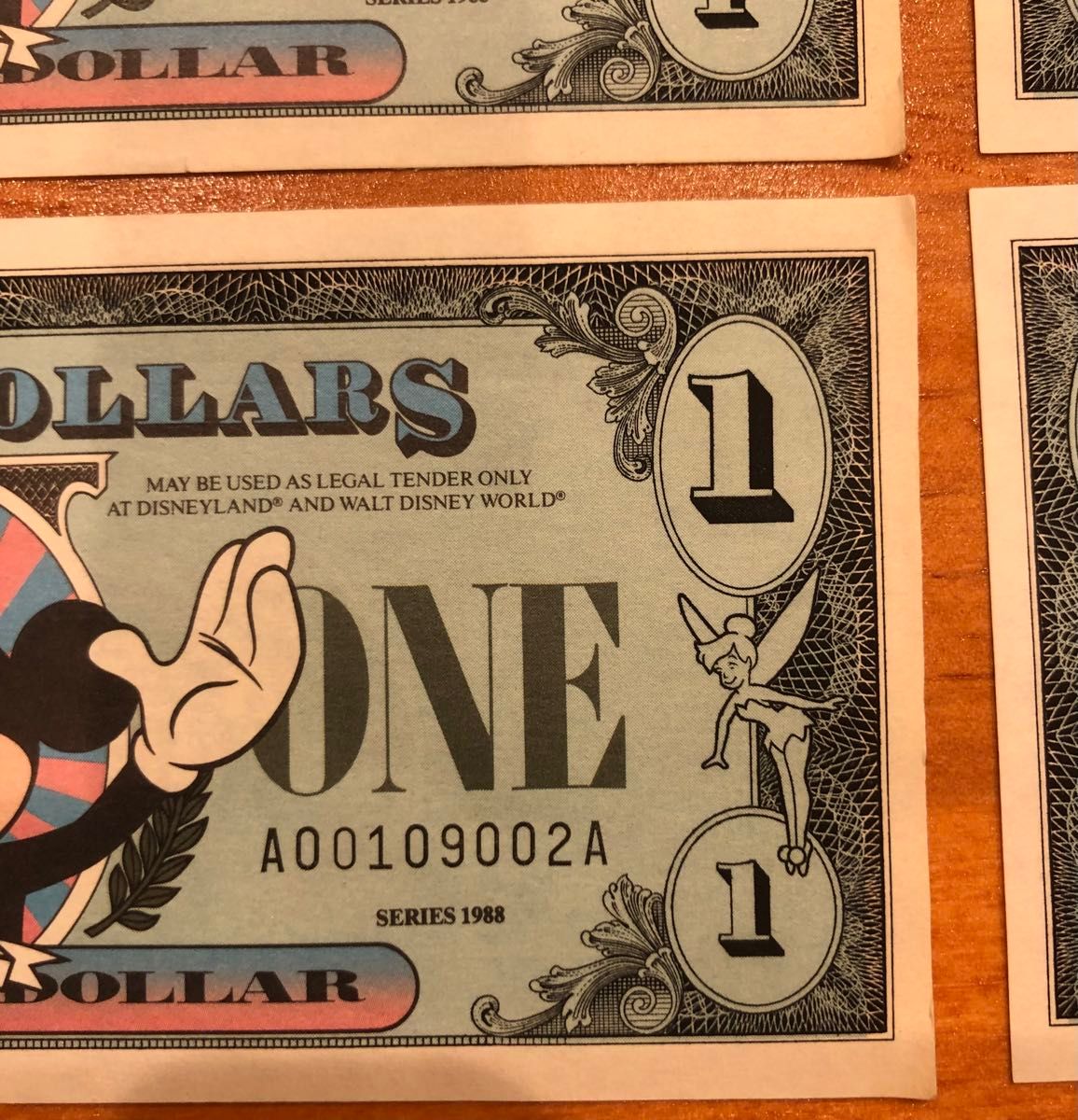 ディズニーダラー5ドル ディズニーダラー 5ドル札（1994年版） 紙幣