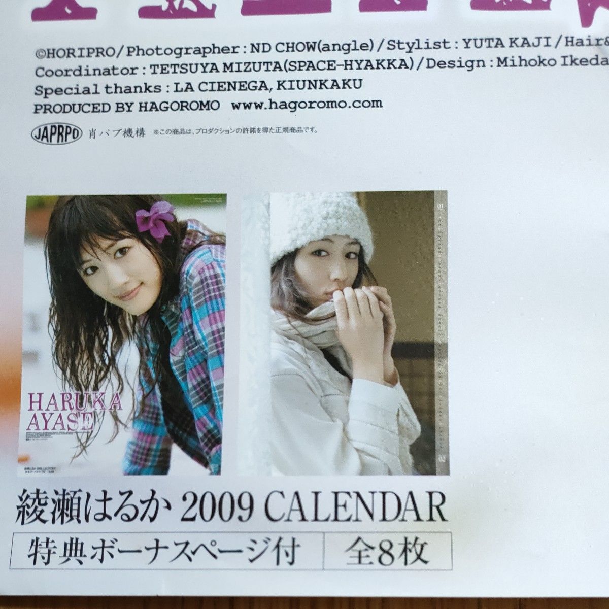 カレンダー2 綾瀬はるか 2009年壁掛けカレンダー｜Yahoo!フリマ（旧