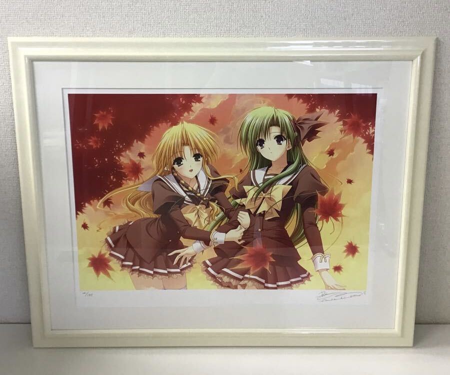 版画 鈴平ひろ 直筆サイン ミクスドメディア 保証書 アールビバン