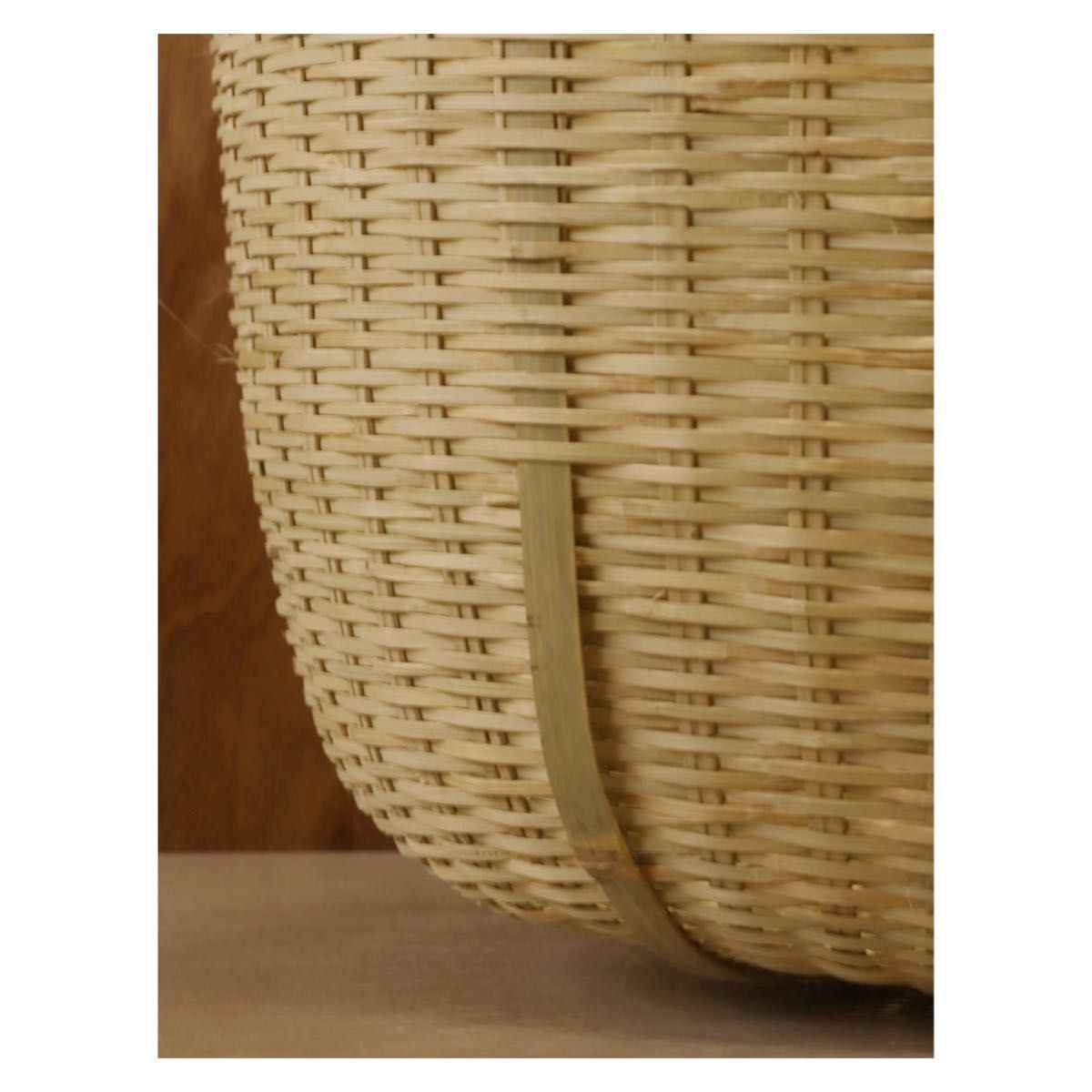 鳥越竹細工 竹籠 鈴竹 岩手 丸かご 天然木 手作り 古民具 竹細工 昭和