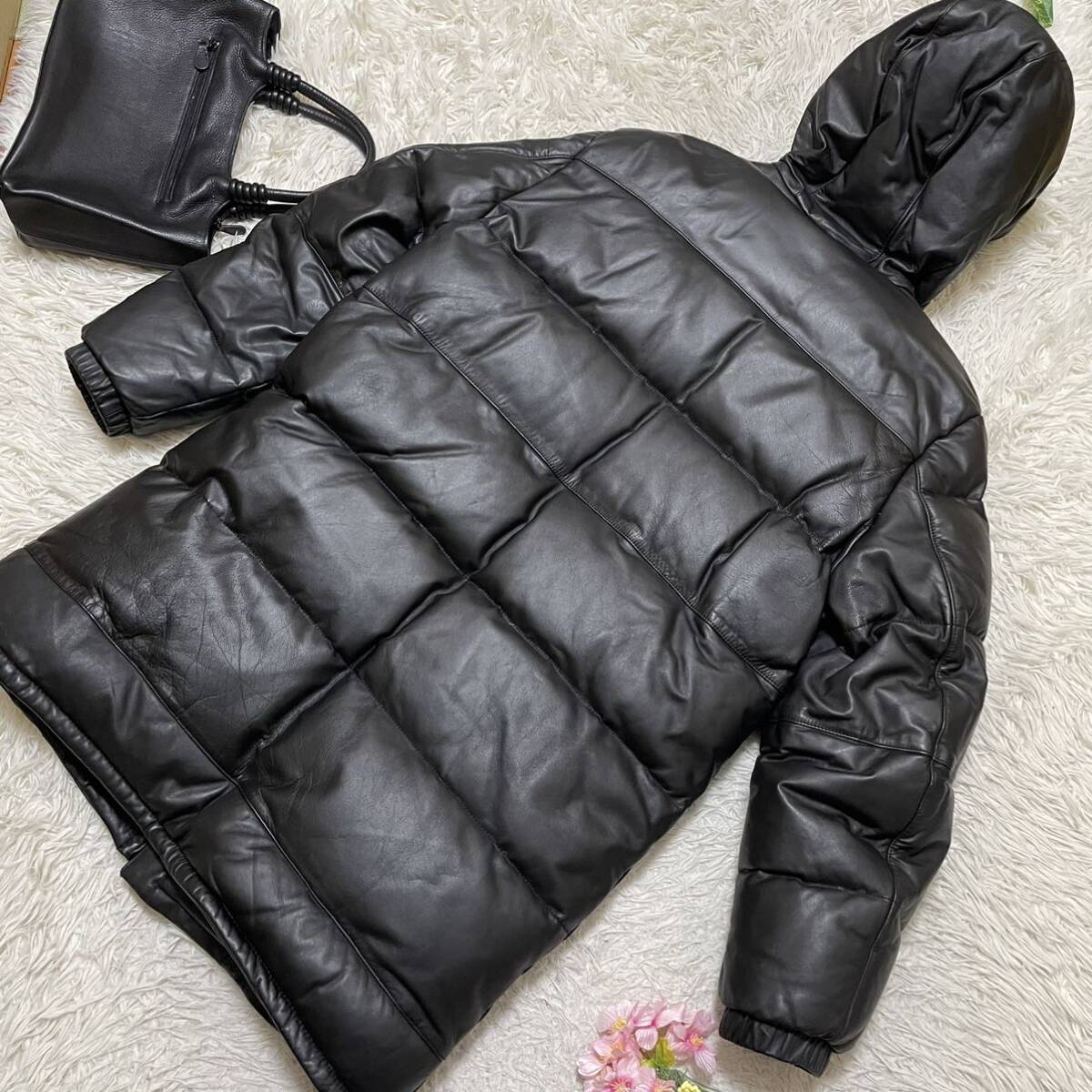 COMME CA DU MODE 小売 MEN コムサデモード レザー ダウンジャケット 羊革