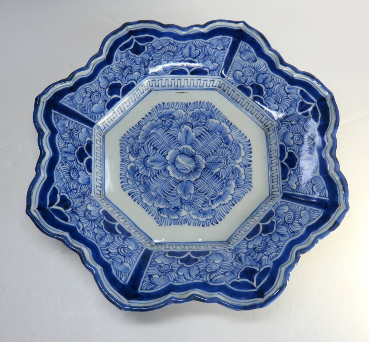 古伊万里 染付 変形皿 1枚
