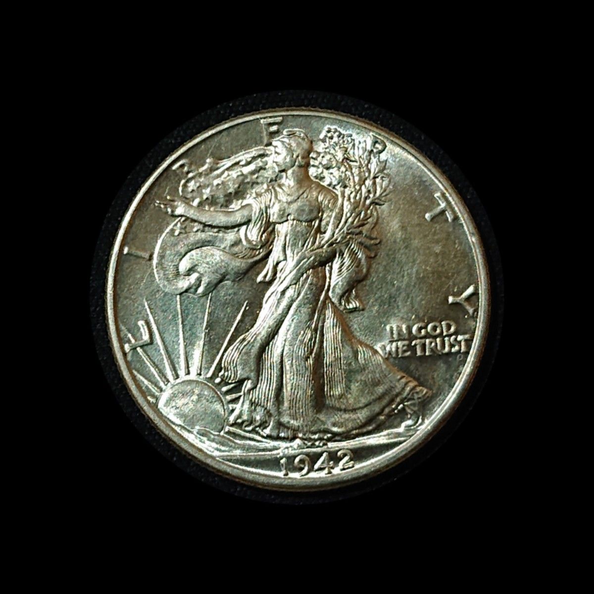 アメリカ ウォーキングリバティ ハーフダラー銀貨 1942年｜Yahoo