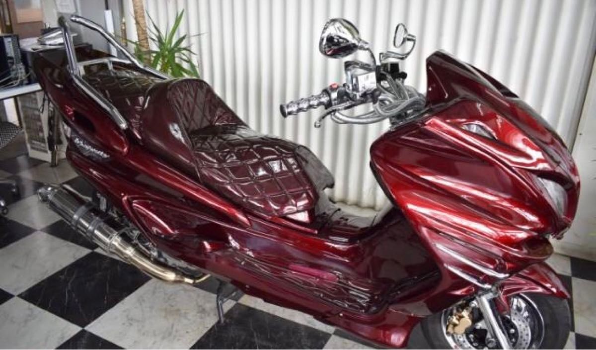 新品・社外】ヤマハ マジェスティC 張替え シートカバー ツヤあり 赤