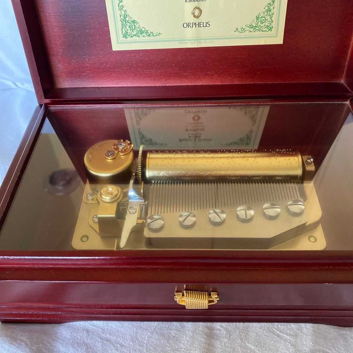 サンキョー オルフェウスオルゴール 50弁 愛の讃歌/エーデルワイス