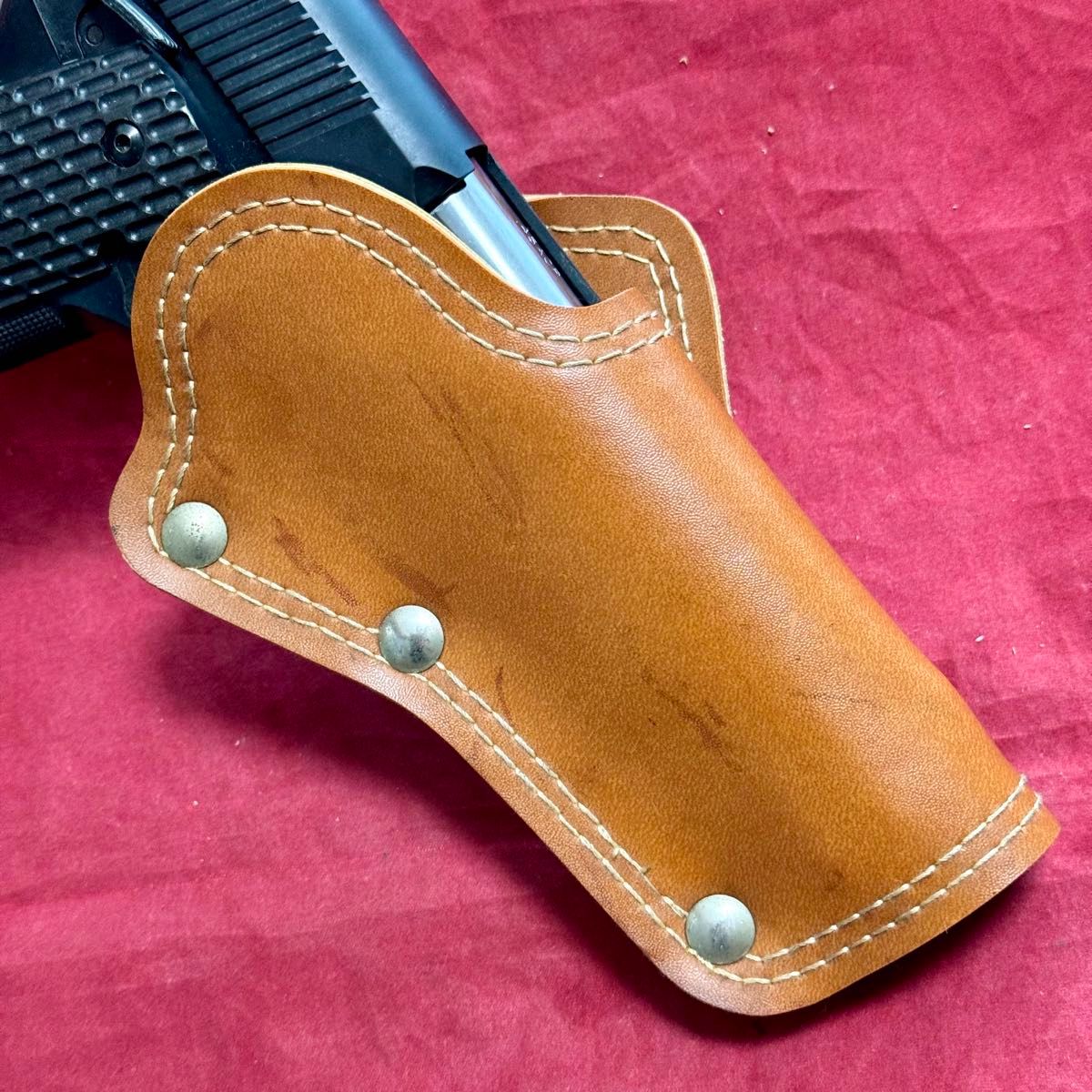 整備済 革製 MGC ガバメント用 スピードシューティング ホルスター