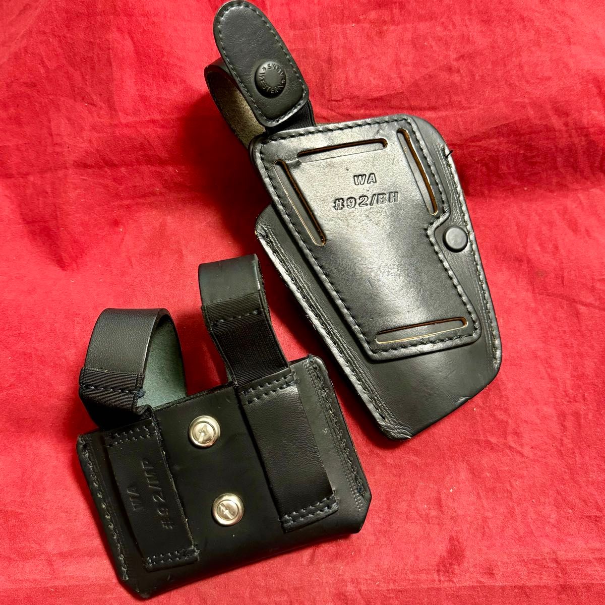 期間限定価格 整備済 WA 黒革製 ベレッタ M92F用 ヒップホルスター