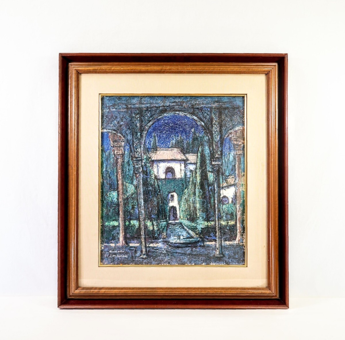 Yahoo!オークション - 真作 内田如風 1962年油彩「グラナダ (ヘネラリ