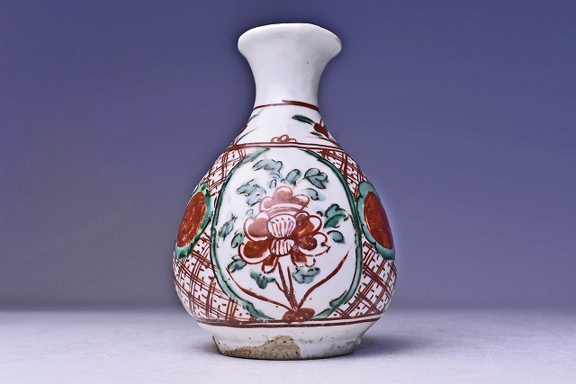 川瀬竹春 （川瀬竹翁） ☆ 赤呉須酒次 ☆ 共箱 ☆ 赤玉