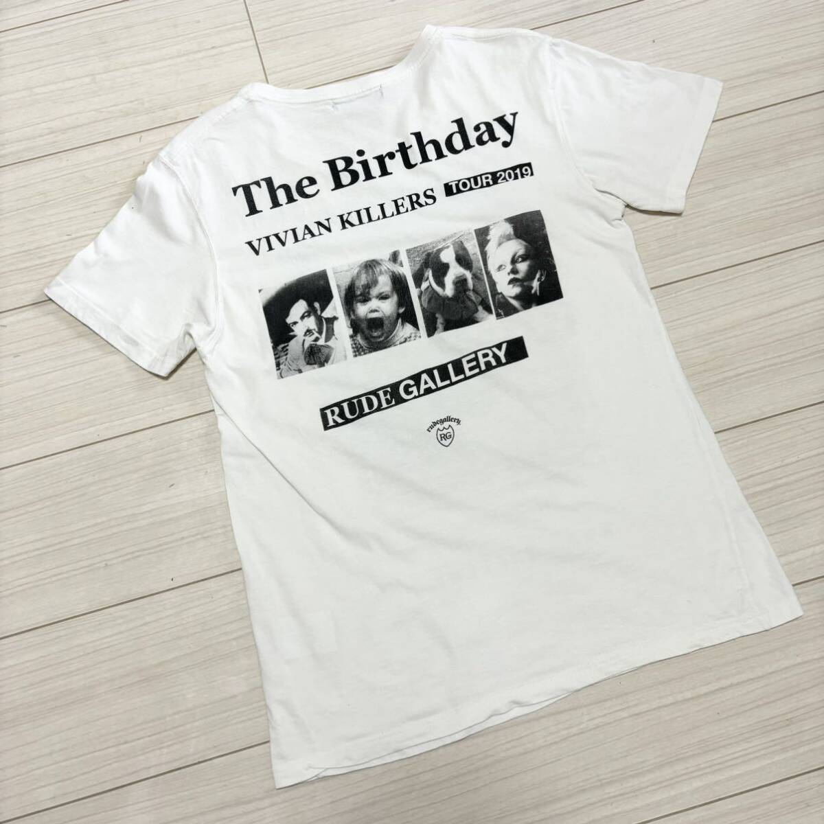 コラボ RUDE GALLERY × The Birthday Tシャツ S 白 ホワイト
