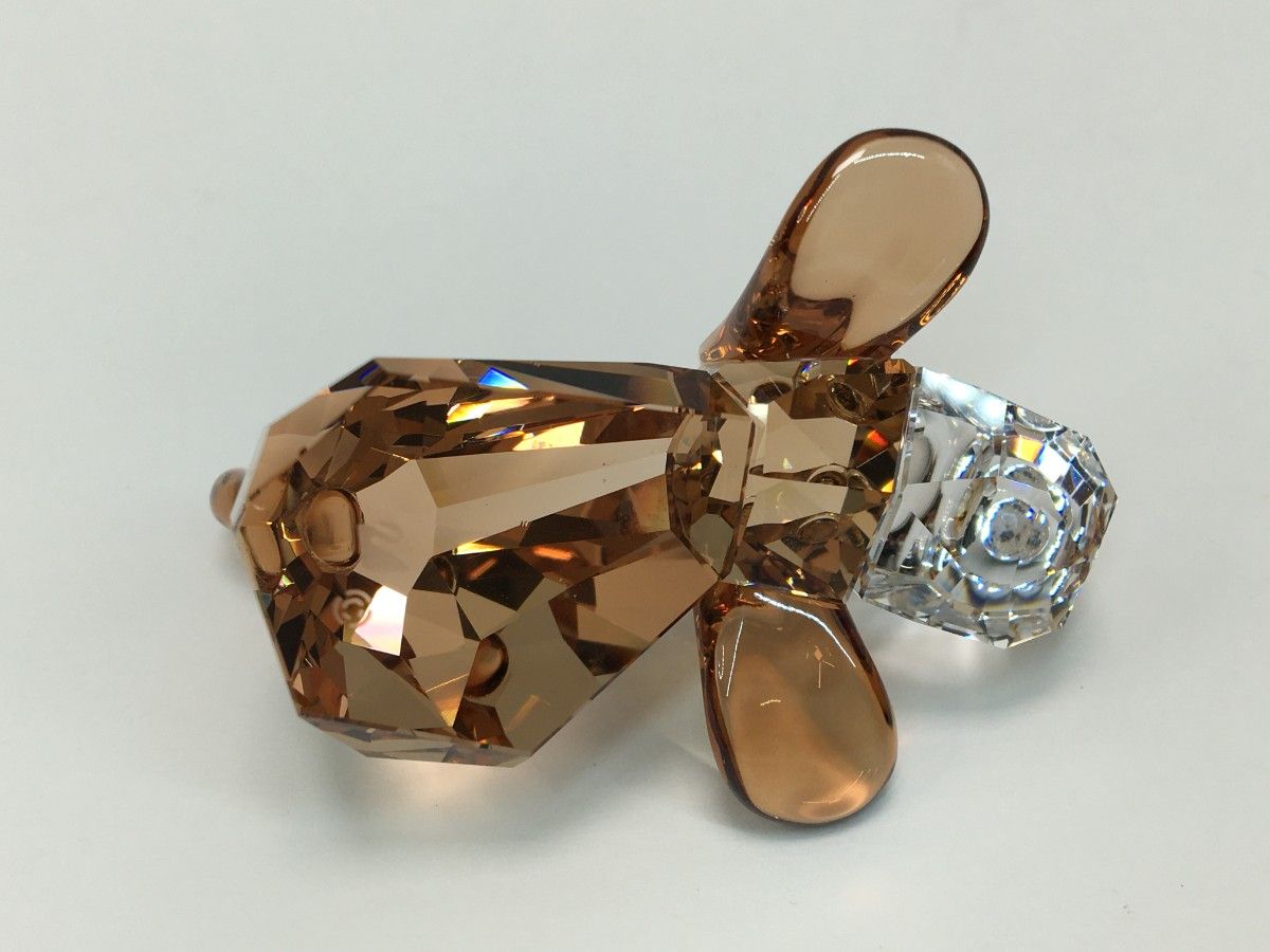 極美品】SWAROVSKIスワロフスキーバセットバウンド犬置物