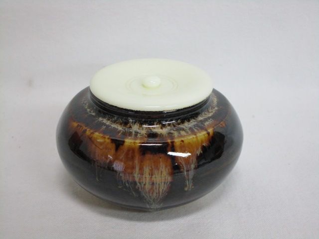 共箱 大海茶入 桶谷定一 仕服（扇面宝尽) ネットショップ圭 茶道