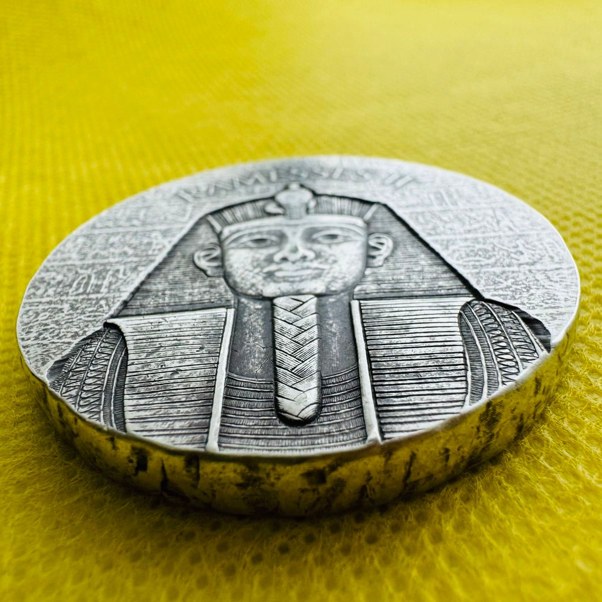極厚銀貨 古代エジプト チャド王国 ラムセス※2oz、純銀