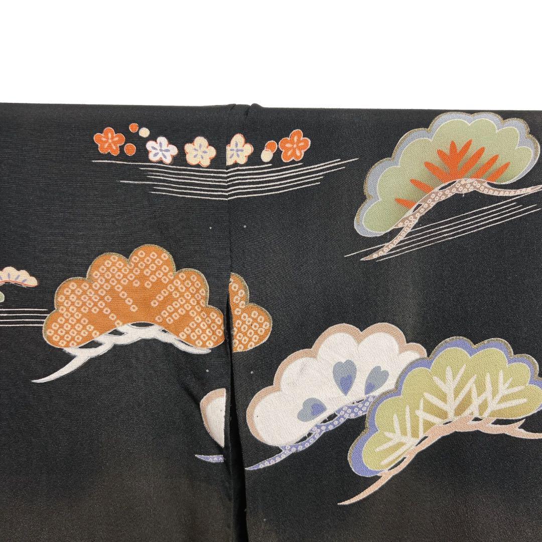 振袖 アンティーク 単衣 貝桶 御所車 花模様 着物 024w 【公式通販】