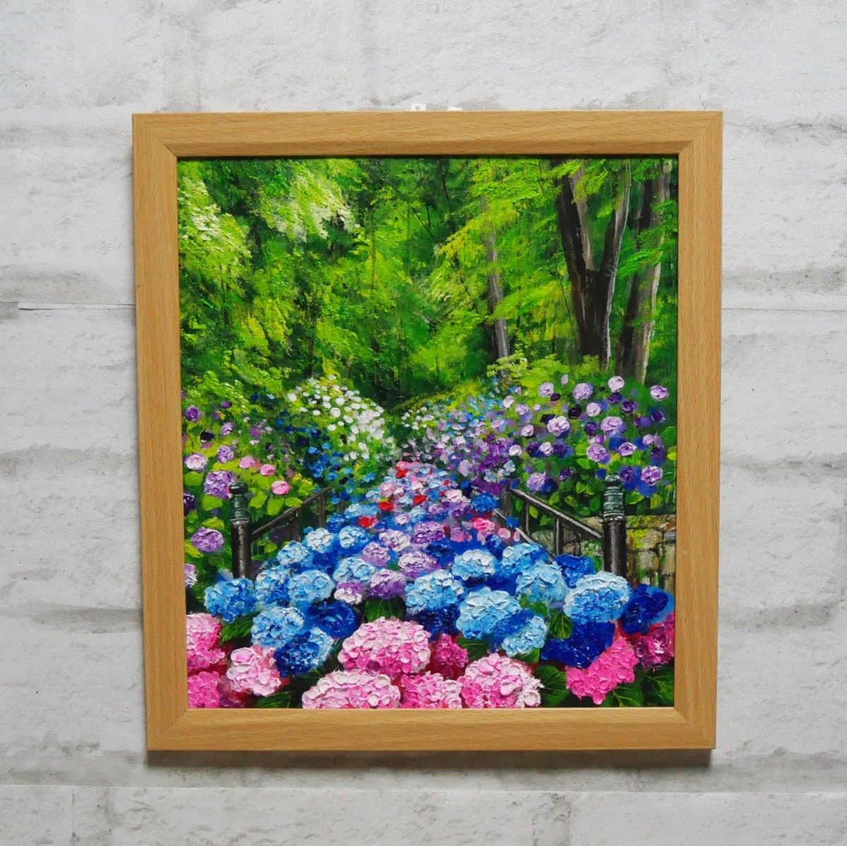 油絵 油彩 油彩画 絵画 【Flower path】 油絵 油彩 油彩画 絵 絵画