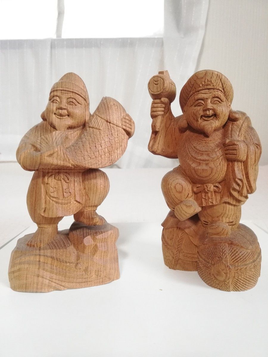 大黒天、恵比寿様人形2点