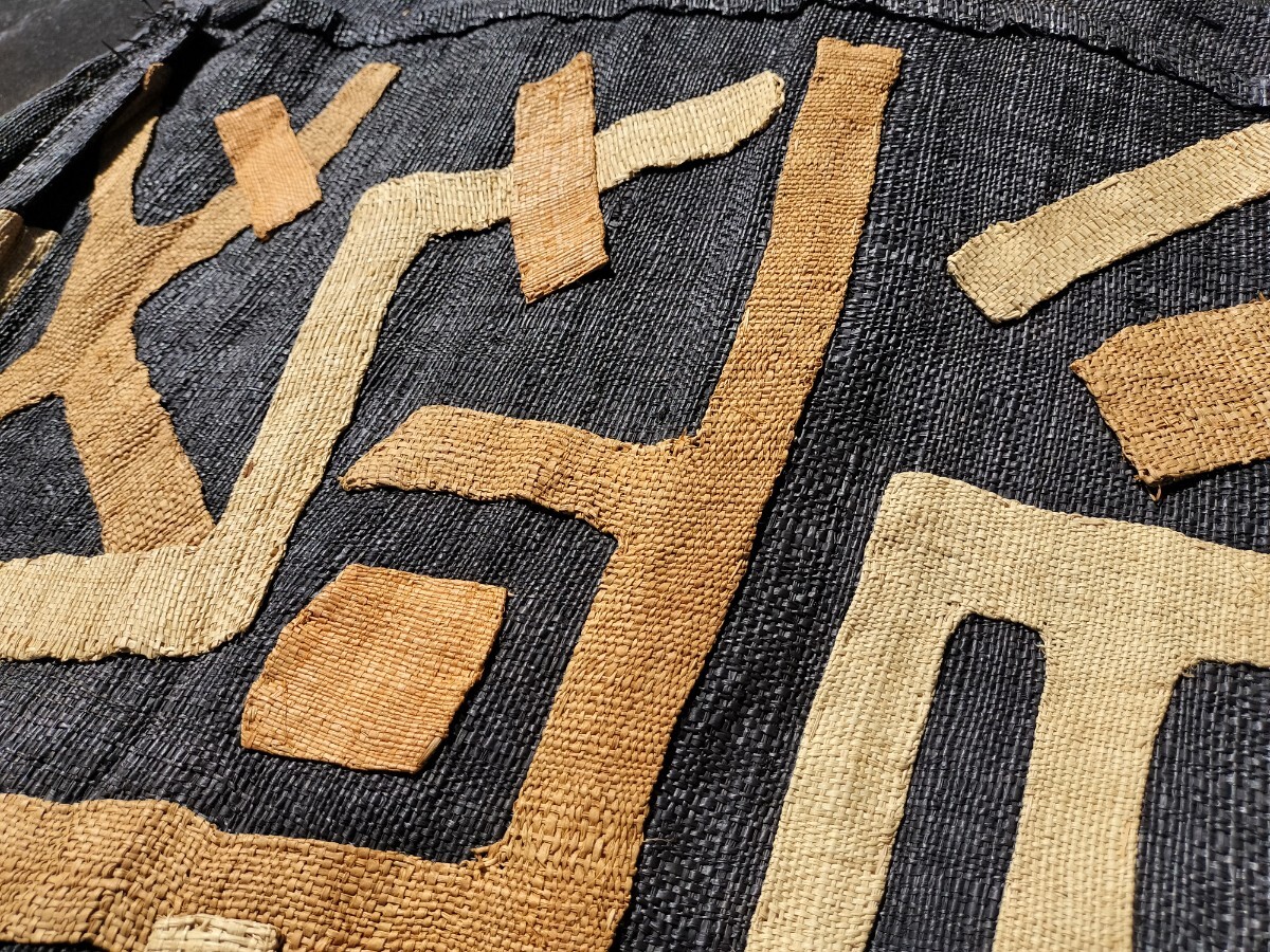 アンティーク クバ布 民藝 アフリカ 巨大 クバ布 アフリカ 民藝 3.3m