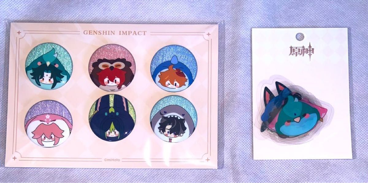 原神 テイワット動物園 特典 缶バッジ リオセスリ 25点セット 原神