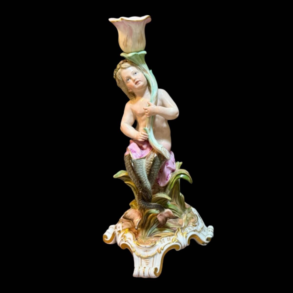 人気 マイセン 燭台 キャンドルスタンド マイセン キャンドルホルダー