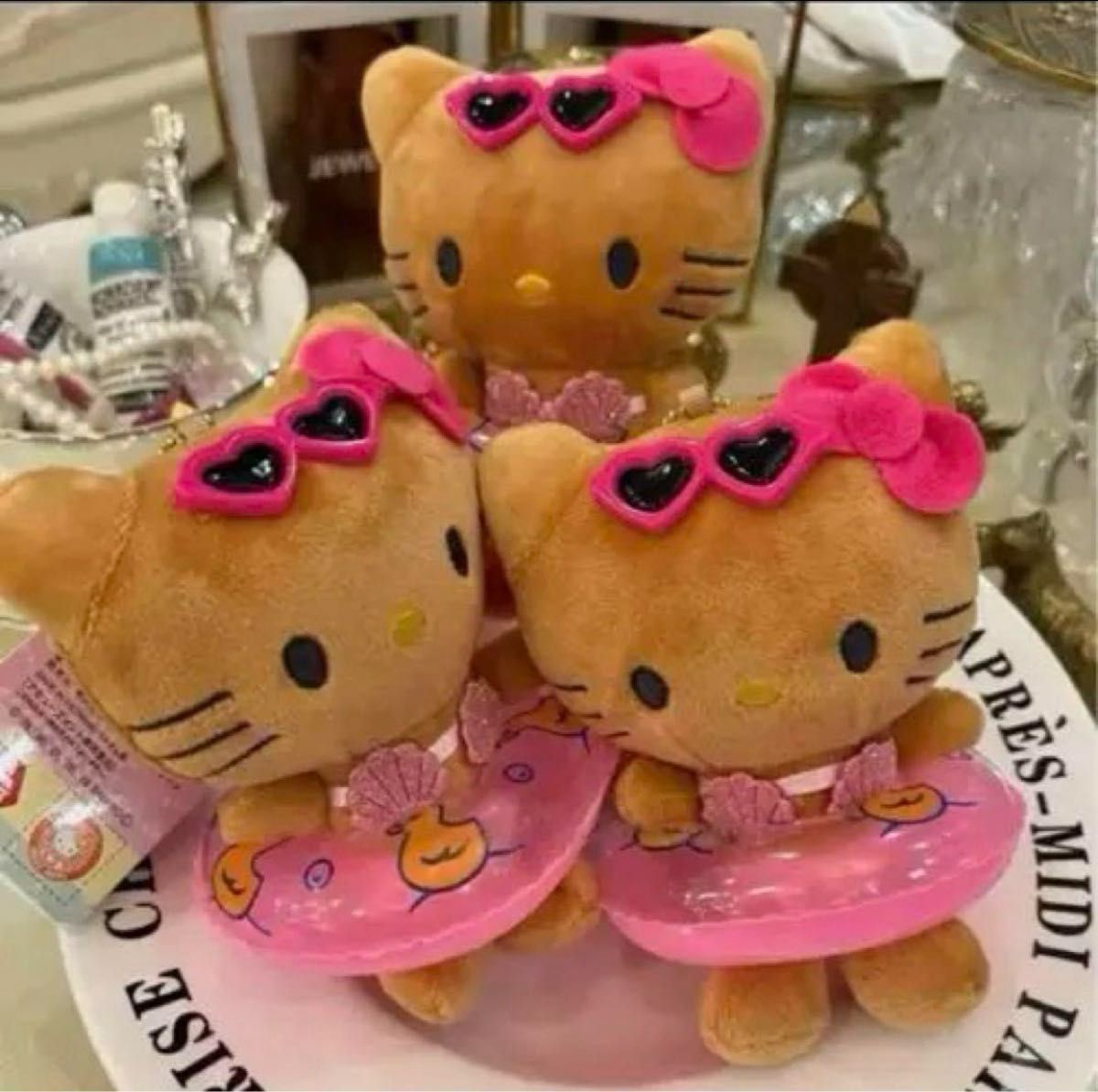 ハローキティ ぬいぐるみ エアロビ 日焼け サンリオ マスコット kitty