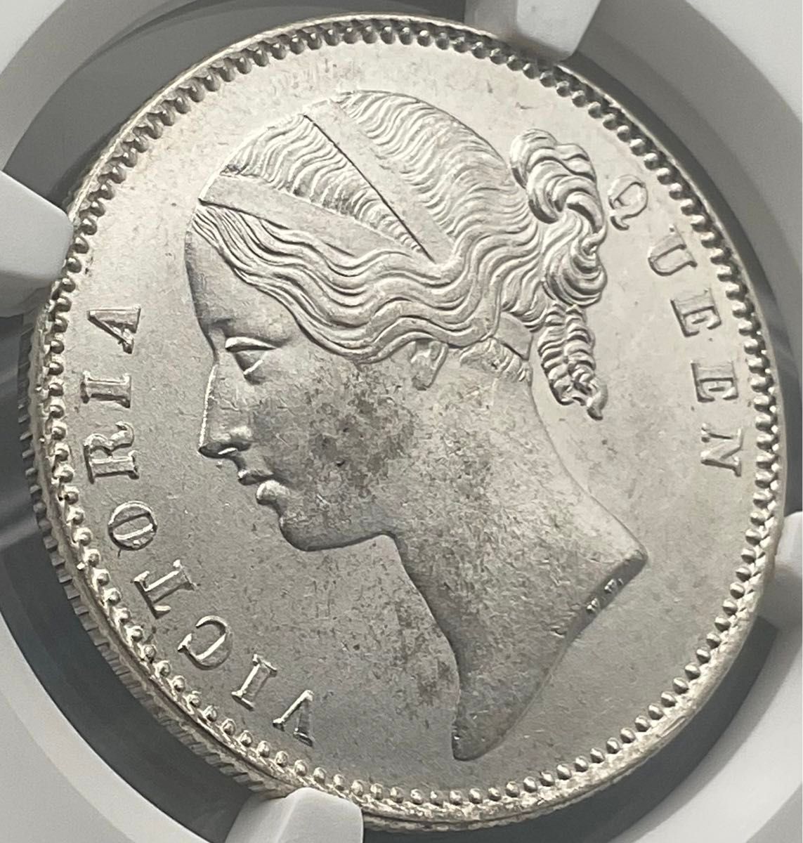 1840年 ヴィクトリア インド・ルピー MS62 NGC 英領インド1ルピー銀貨