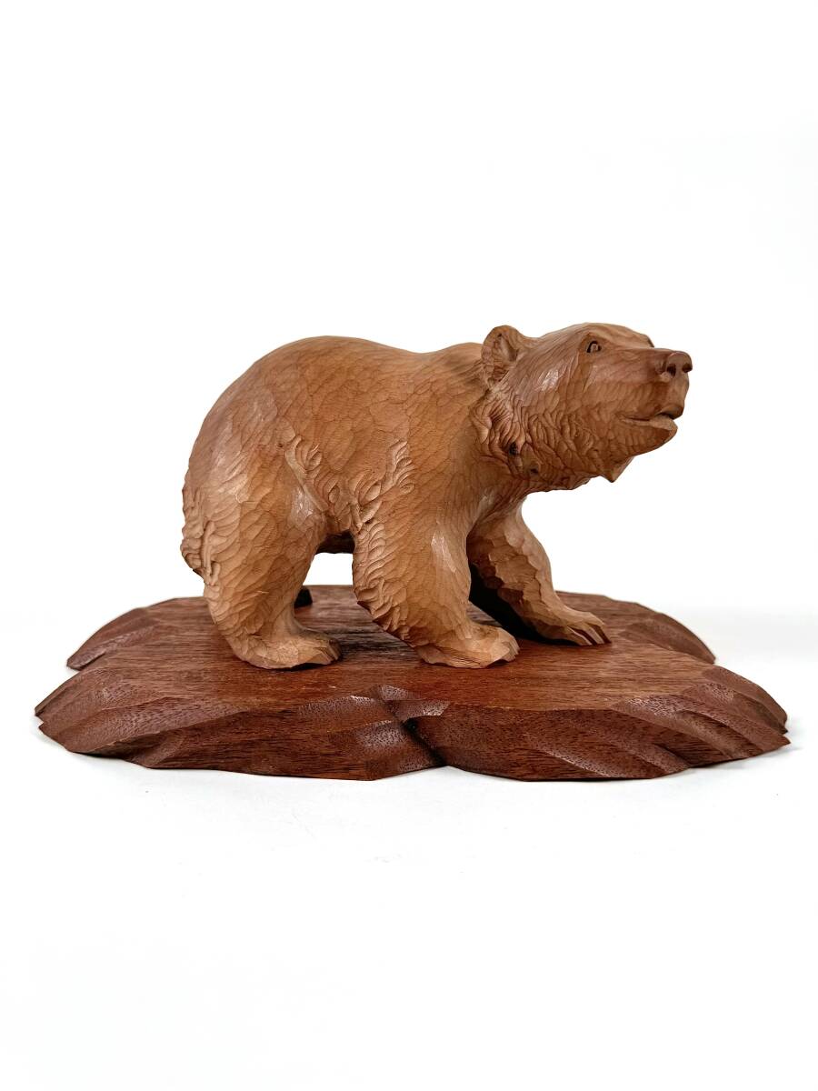 Yahoo!オークション - 美品 名工 堀井清司作 木彫熊 創作木彫熊 一刀彫