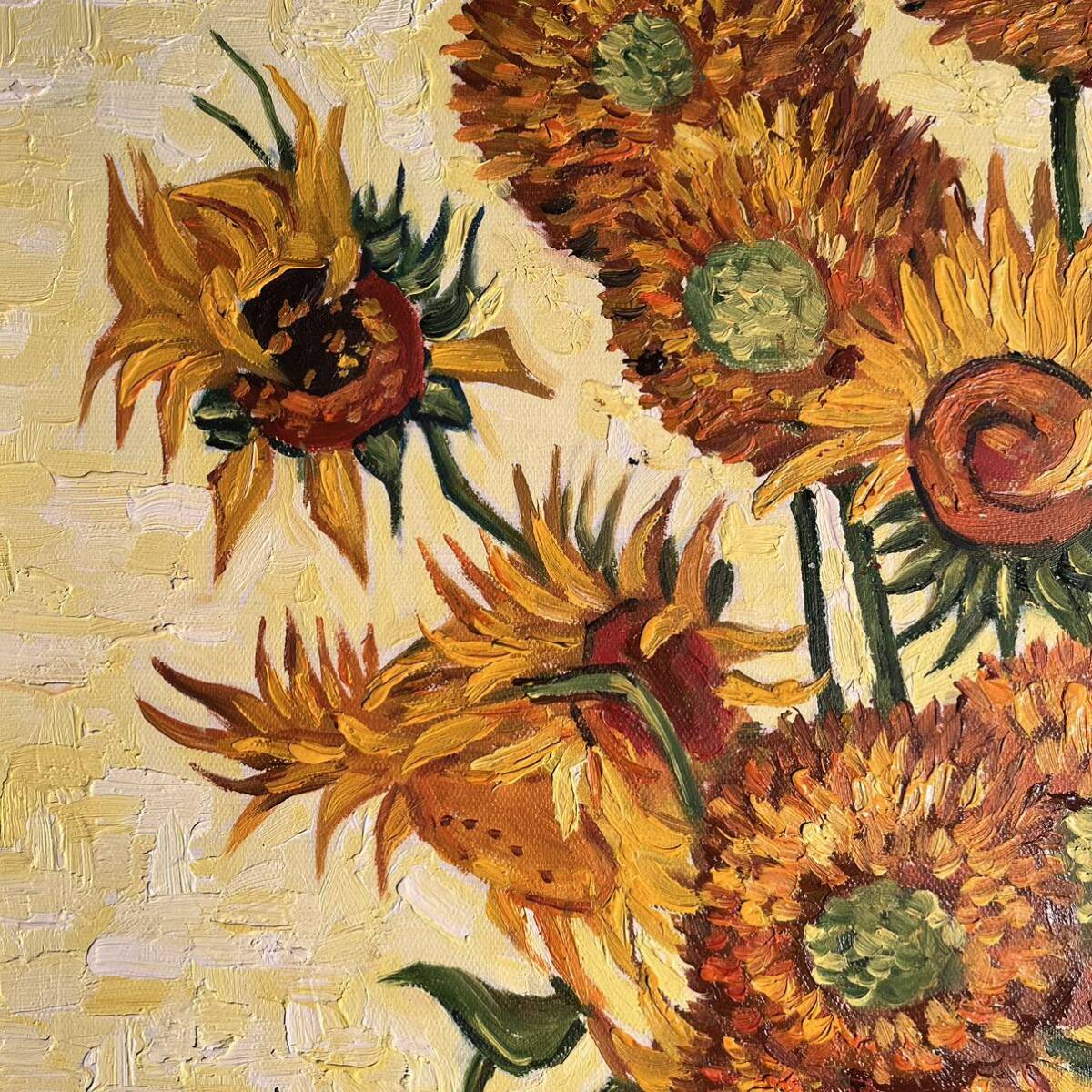 ☆秀作☆手書き油絵 ゴッホ レストラン内部 額付 手描き絵画