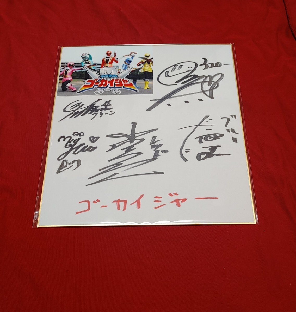 海賊戦隊ゴーカイジャー直筆寄せ書きサイン色紙 海賊戦隊