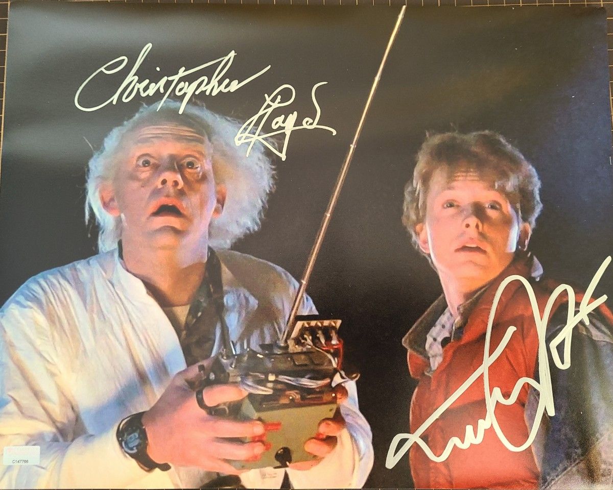 サイン写真 バックトゥザフューチャー マイケルJフォックス