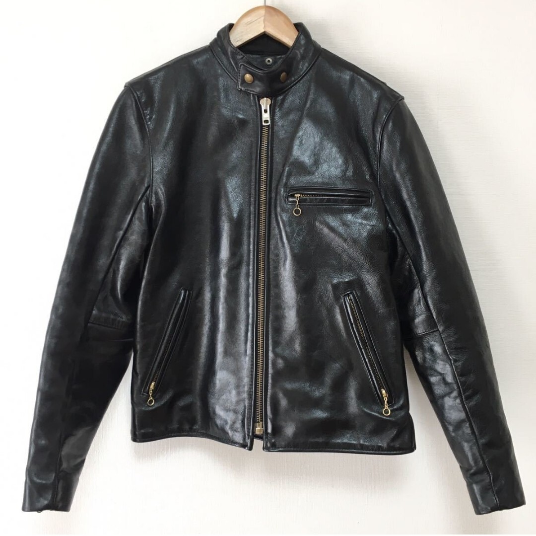 vanson 9D 別注 カウハイド BK 38