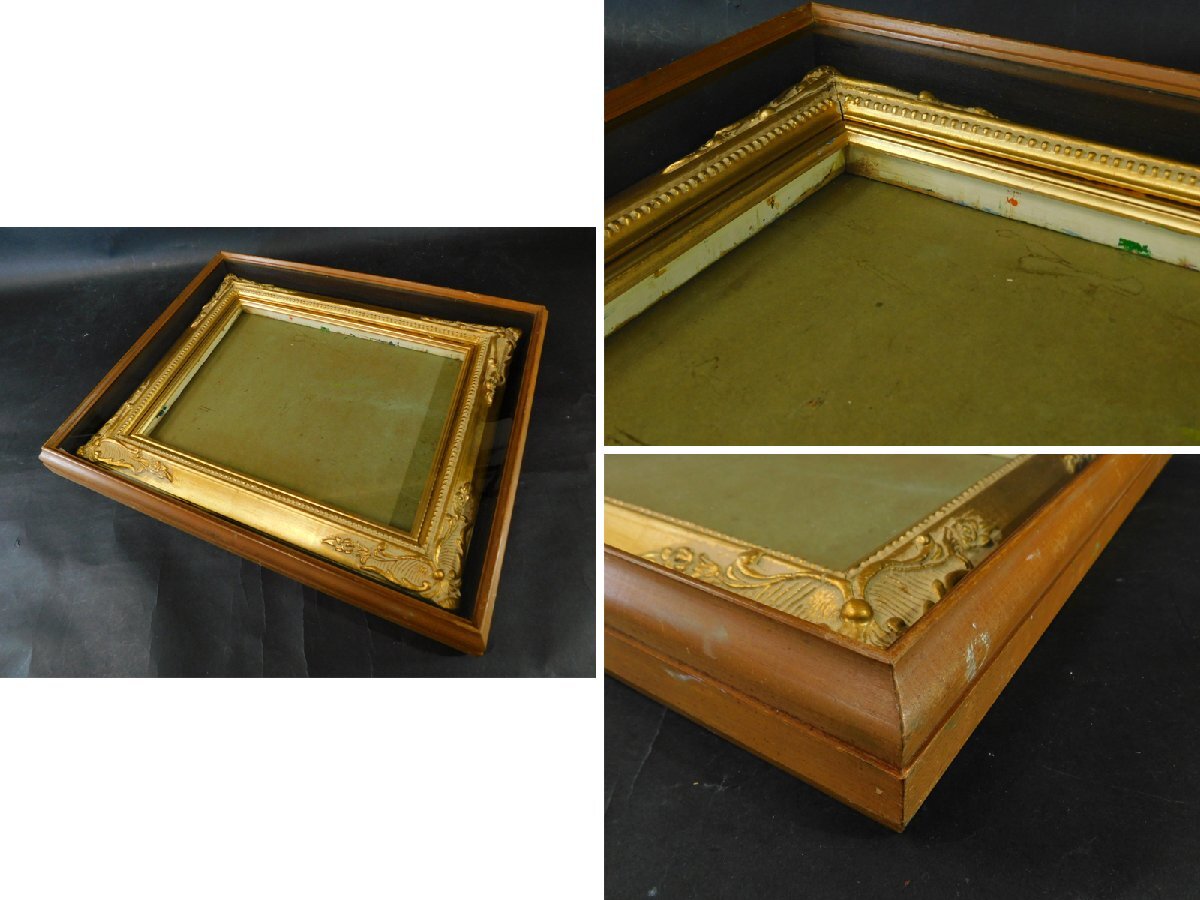 油絵用額縁 油彩額 F6号 金ゴールド 木製フレーム アンティーク調